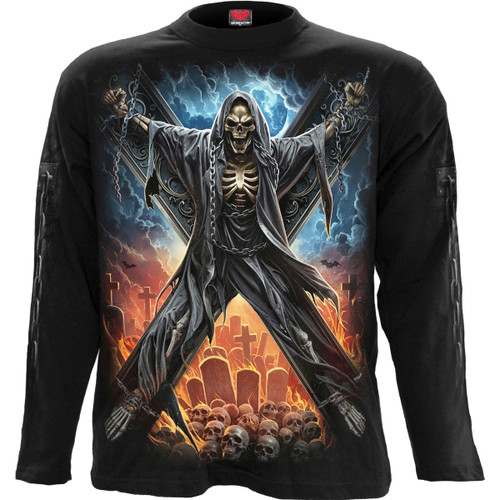 Spiral 'Crossed Over' (Black) Long Sleeve Shirt