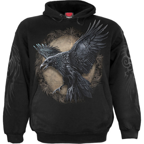 Spiral 'Raven Wise' (Black) Pullover Hoodie