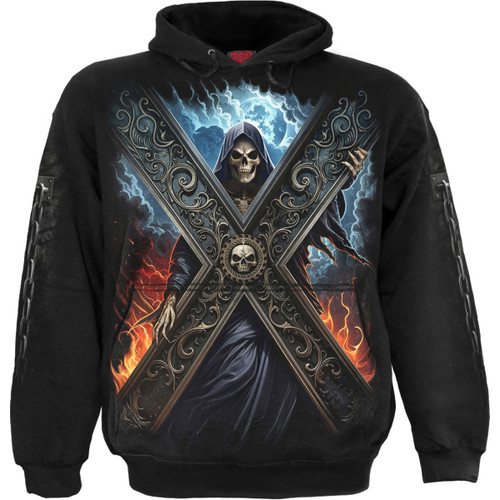 Spiral 'Crossed Over' (Black) Pullover Hoodie