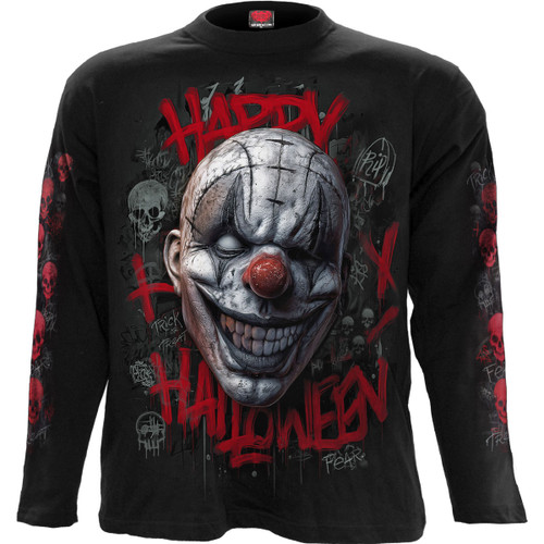 Spiral 'Happy Horroween' (Black) Long Sleeve Shirt