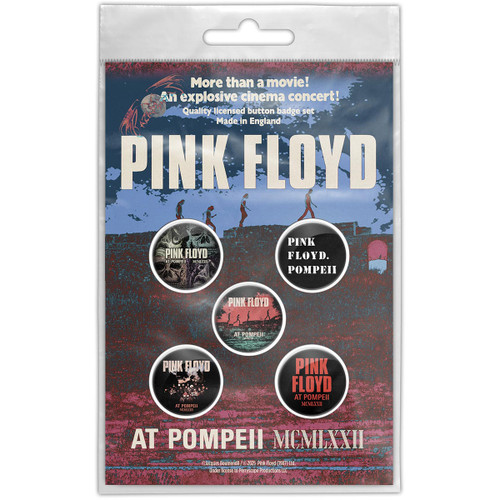 Pink Floyd 'Live In Pompeii' Button Badge Pack