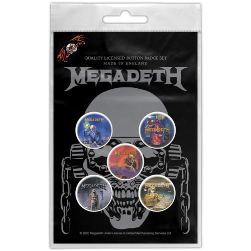 Megadeth 'Vic Rattlehead' Button Badge Pack
