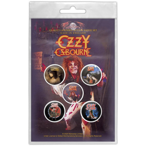 Ozzy Osbourne 'Diary Of A Madman' Button Badge Pack