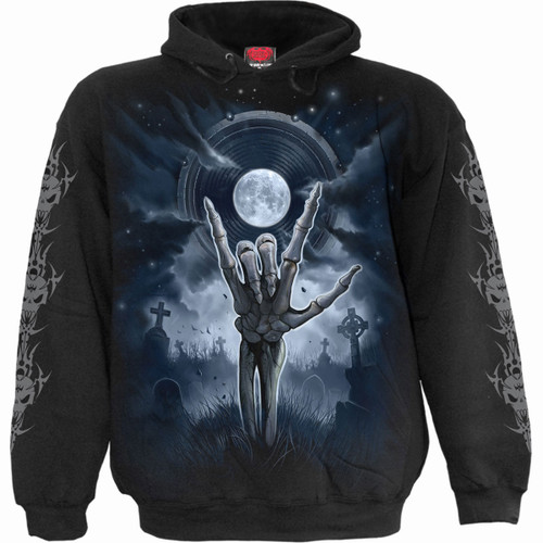 Spiral 'Grim Rocker' (Black) Pullover Hoodie
