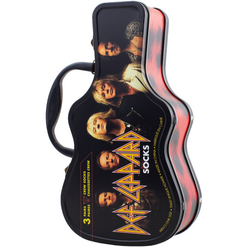 Def Leppard 'Logos' (Multicolour) Sock Guitar Tin (One Size = UK 6.5-11)