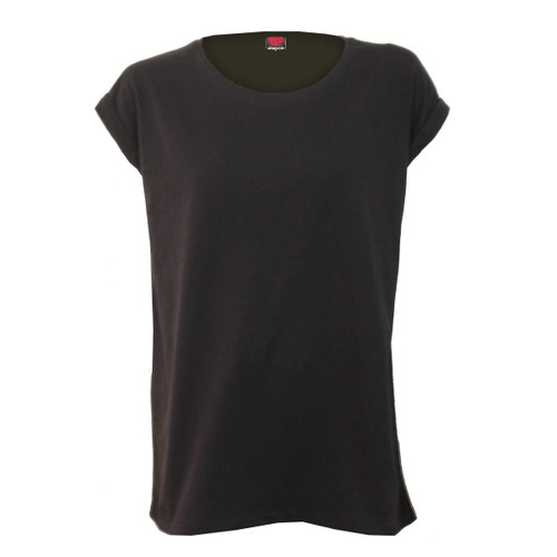 Spiral 'Plain' (Black) Womens Fitted Loose Fit T-Shirt