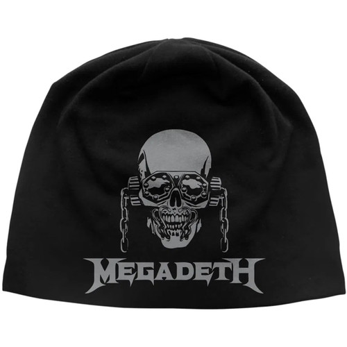 Megadeth 'Vic / Logo JD Print' (Black) Beanie Hat