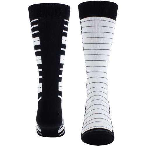 Perri's 'Piano' (Black) Crew Socks (One Size = UK 6.5-11)