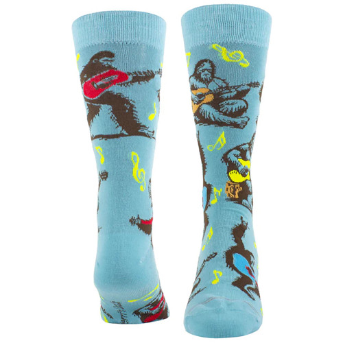 Perri's 'Monkeys' (Blue) Crew Socks (One Size = UK 6.5-11)