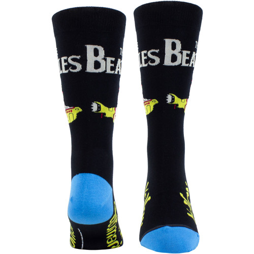 The Beatles 'Yellow Submarine Drop T' (Black) Crew Socks (One Size = UK 6.5-11)