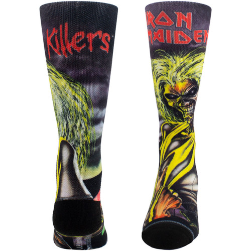 Iron Maiden 'Killers Sublimation' (Black) Crew Socks (One Size = UK 6.5-11)