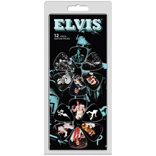 Elvis Presley 'Faces' Plectrum 12 Pack