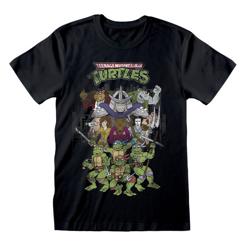 Teenage Mutant Ninja Turtles 'Retro Cartoon Poster' (Black) T-Shirt