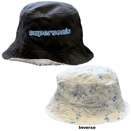 Oasis 'Supersonic / Tie Dye Reversible' (Black) Ex-Tour Bucket Hat