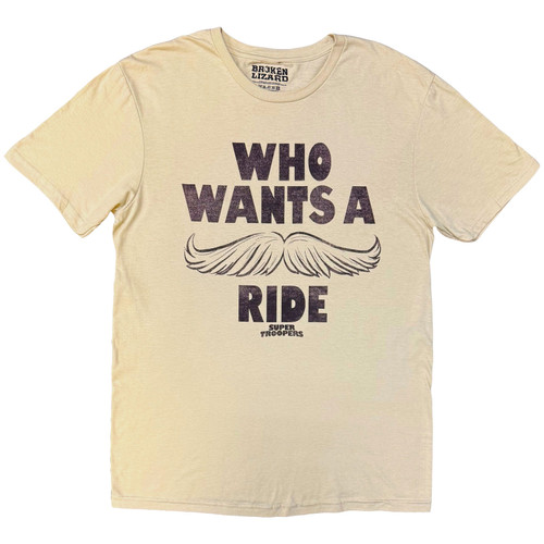 Broken Lizard 'Who Wants A Ride?' (Sand) T-Shirt