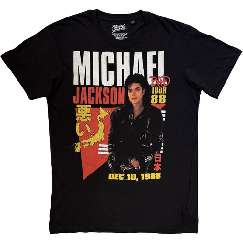 Michael Jackson 'Bad World Tour '88' (Charcoal Grey) T-Shirt