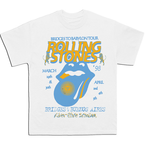 The Rolling Stones 'River Plate Stadium' (White) T-Shirt