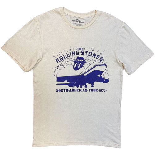 The Rolling Stones 'North American Tour 1972' (Natural) T-Shirt