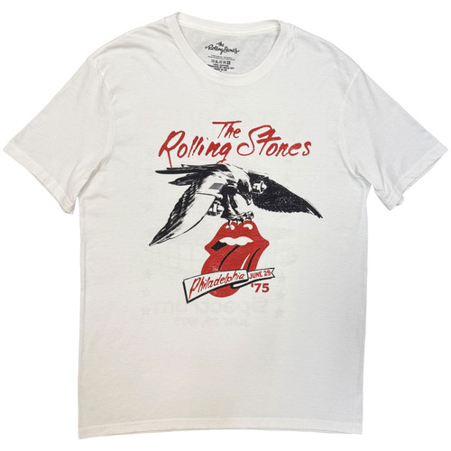 The Rolling Stones 'Philadelphia Eagle 1975' (White) T-Shirt