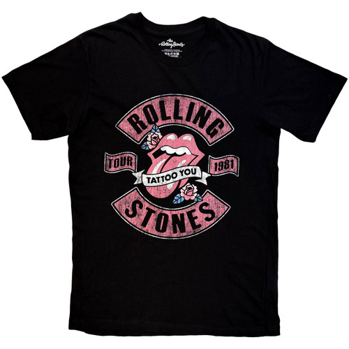 The Rolling Stones 'Tour 1981 Tattoo You' (Black) T-Shirt