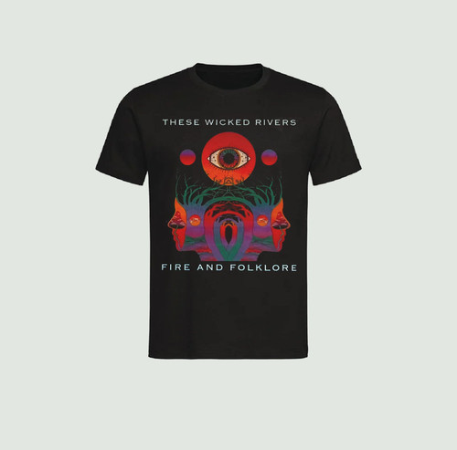 These Wicked Rivers 'Fire And Folklore' (Black) T-Shirt