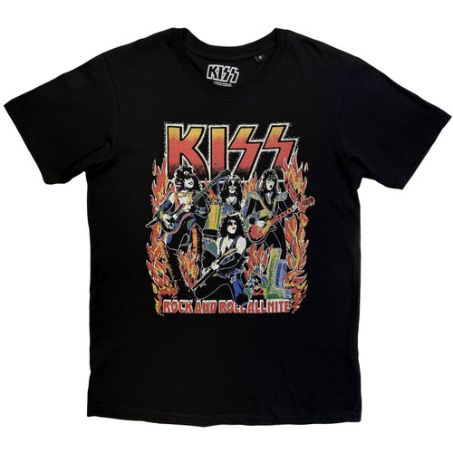 KISS 'Rock And Roll All Nite' (Black) T-Shirt
