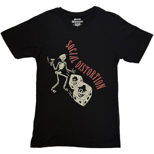 Social Distortion 'Skully Dice Vintage' (Black) T-Shirt