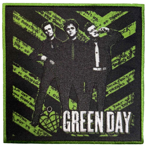 Green Day 'Green Grenade' Iron On Woven Patch