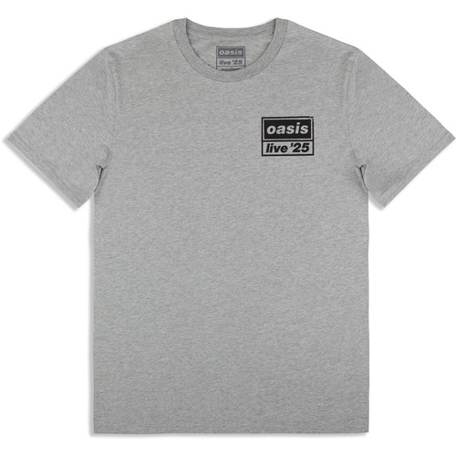 Oasis 'Live 25 Distressed Lockup Pocket' (Grey) Ex-Tour T-Shirt