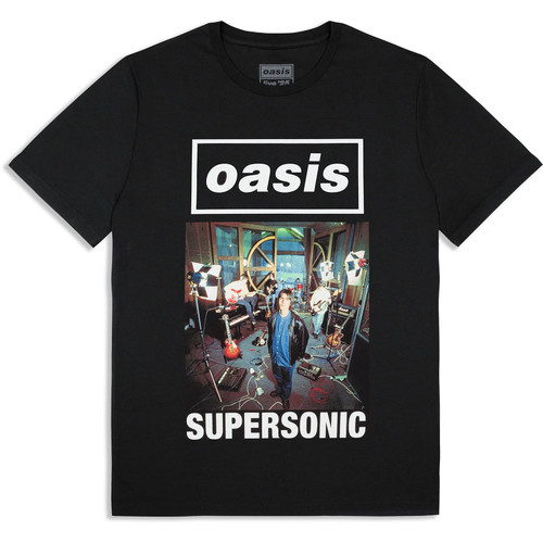 Oasis 'Supersonic Single Cover' (Black) Ex-Tour T-Shirt