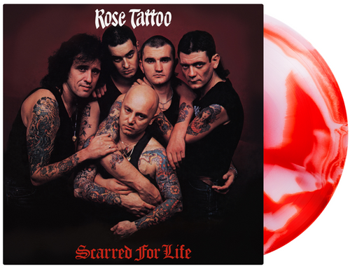 PRE-ORDER - Rose Tattoo 'Scarred For Life' LP 180g Red White Swirl Vinyl - RELEASE DATE 17th July 2026