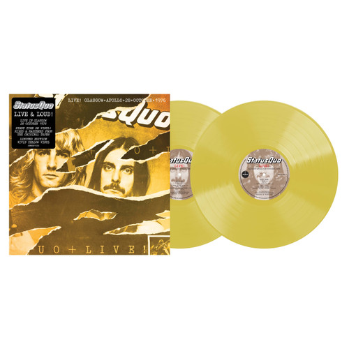 PRE-ORDER - Status Quo 'Live In Glasgow 28th October 1976' 2LP Vivid Yellow Vinyl - RELEASE DATE 28th August 2026