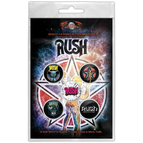 Rush 'Starman' Button Badge Pack