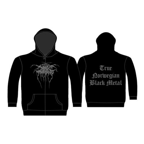Darkthrone 'True Norwegian Black Metal' (Black) Zip Up Hoodie