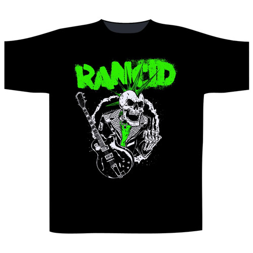 Rancid 'Skeleton Guitar' (Black) T-Shirt