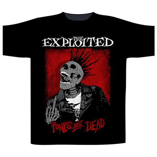 The Exploited 'Splatter / Punks Not Dead' (Black) T-Shirt