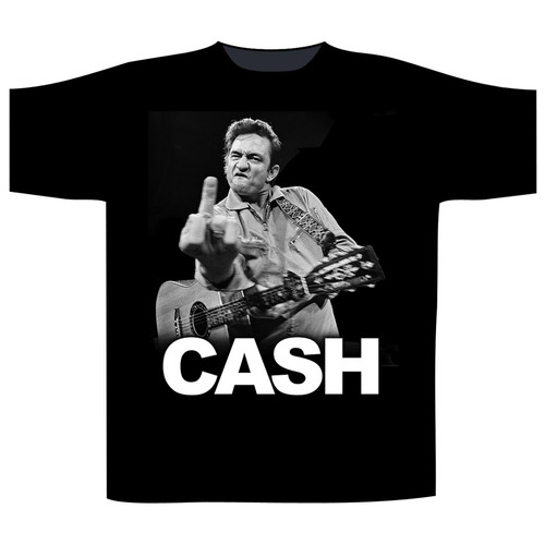 Johnny Cash 'The Bird' (Black) T-Shirt