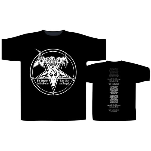 Venom 'In League With Satan v1' (Black) T-Shirt