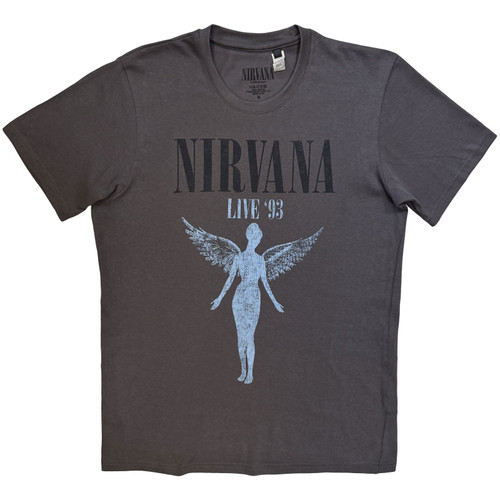 Nirvana 'Live '93 Angel' (Charcoal Grey) T-Shirt
