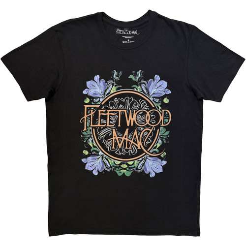 Fleetwood Mac 'Circle Floral' (Black) Premium Carbon T-Shirt