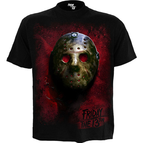 Friday The 13th 'Blood Mask' (Black) T-Shirt