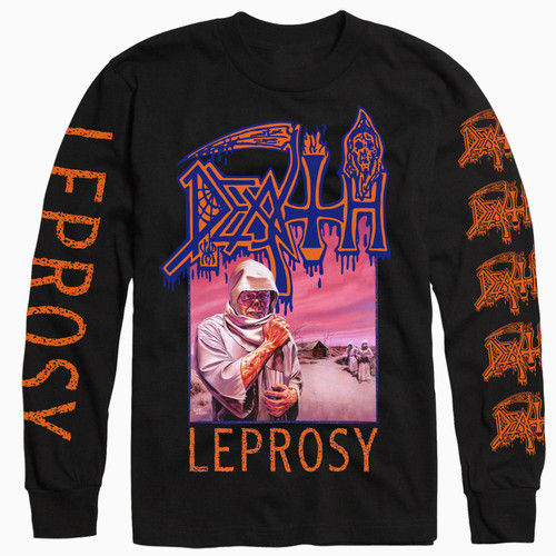 Death 'Leprosy v1' (Black) Long Sleeve Shirt - US Import