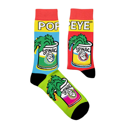 Popeye 'Spinach Pop Art' (Multicoloured) Socks
