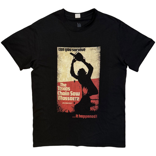 The Texas Chainsaw Massacre 'Who Will Survive' (Black) T-Shirt