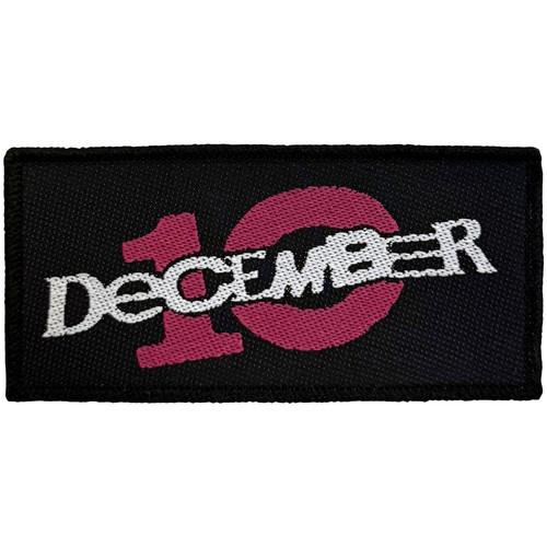 December 10. 'Logo' Iron On Woven Patch