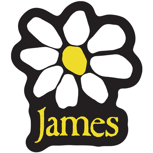 James 'Yellow Logo White Daisy' Sticker