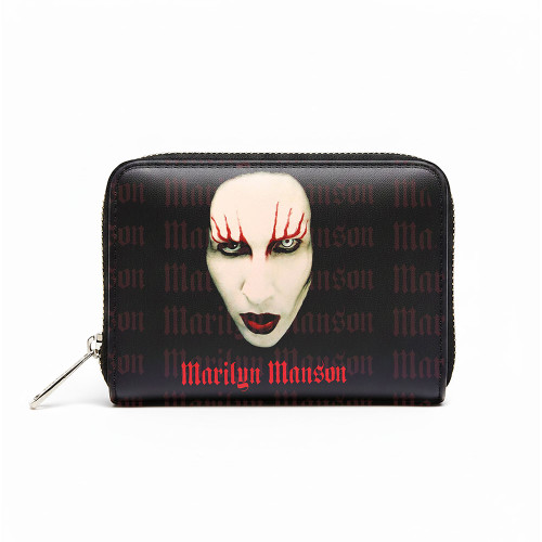 Marilyn Manson 'Logo / Red Lips' Rocksax Zip Top Purse