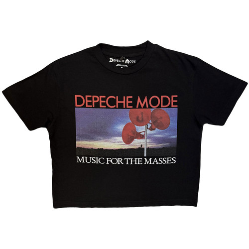 Depeche Mode 'Music For The Masses' (Black) Womens Fitted Crop Top
