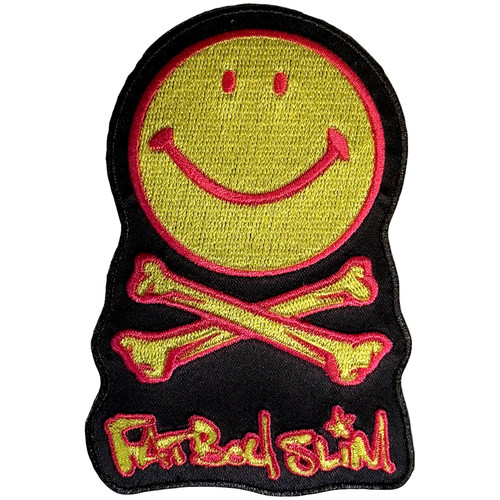 Fatboy Slim 'Happy Face Logo' Iron On Woven Patch