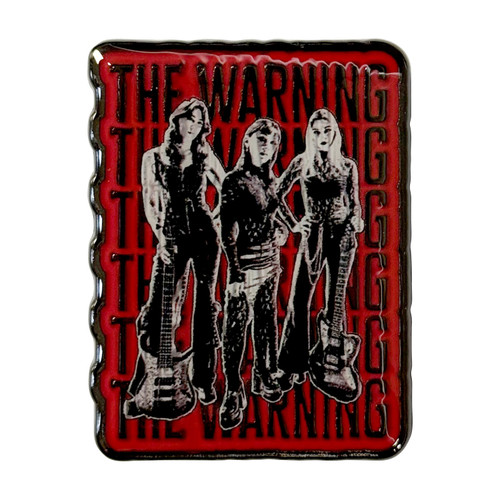 The Warning 'Stacked' Pin Badge
